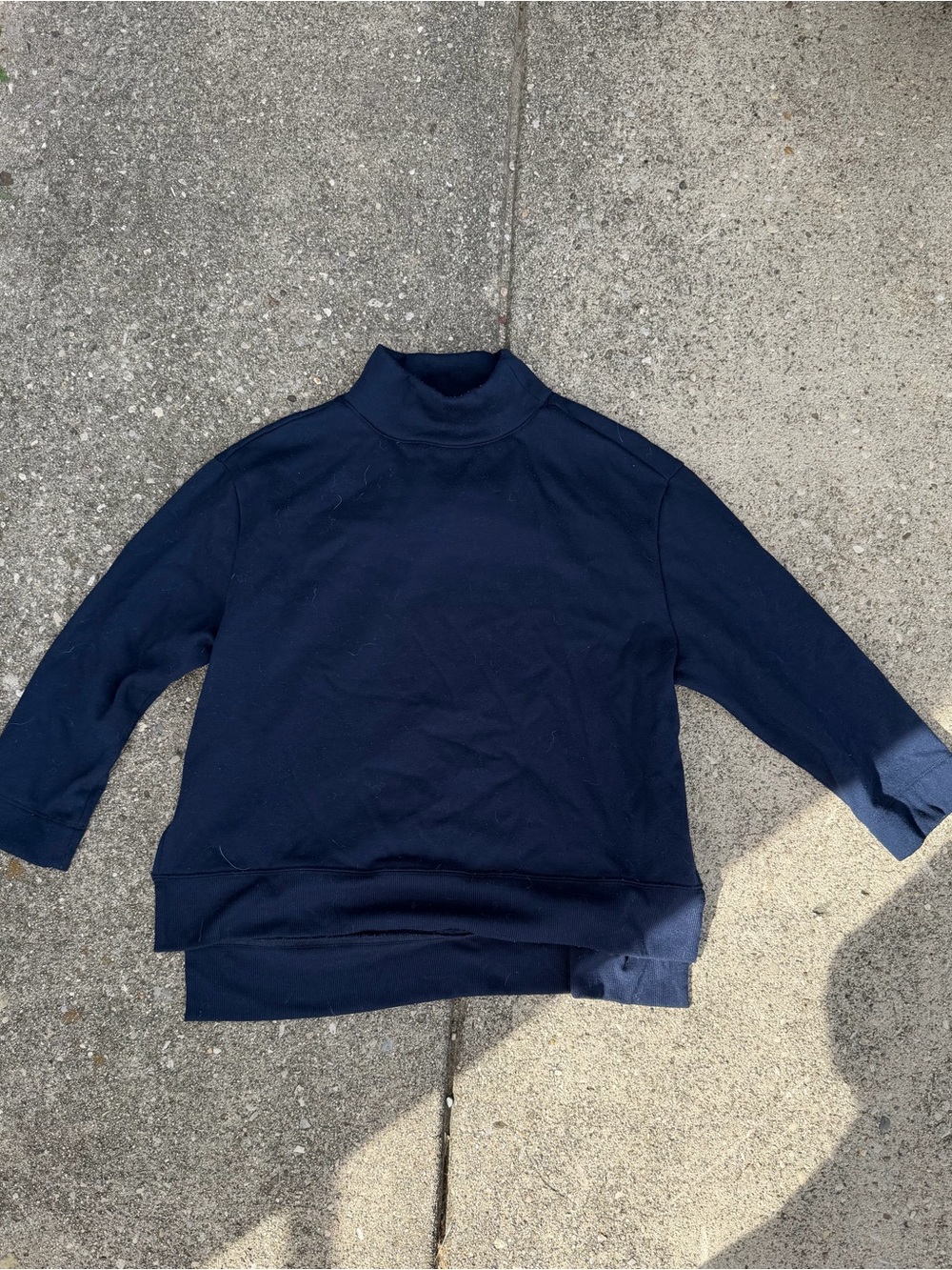 Maeve Navy Mock Neck Sweater
